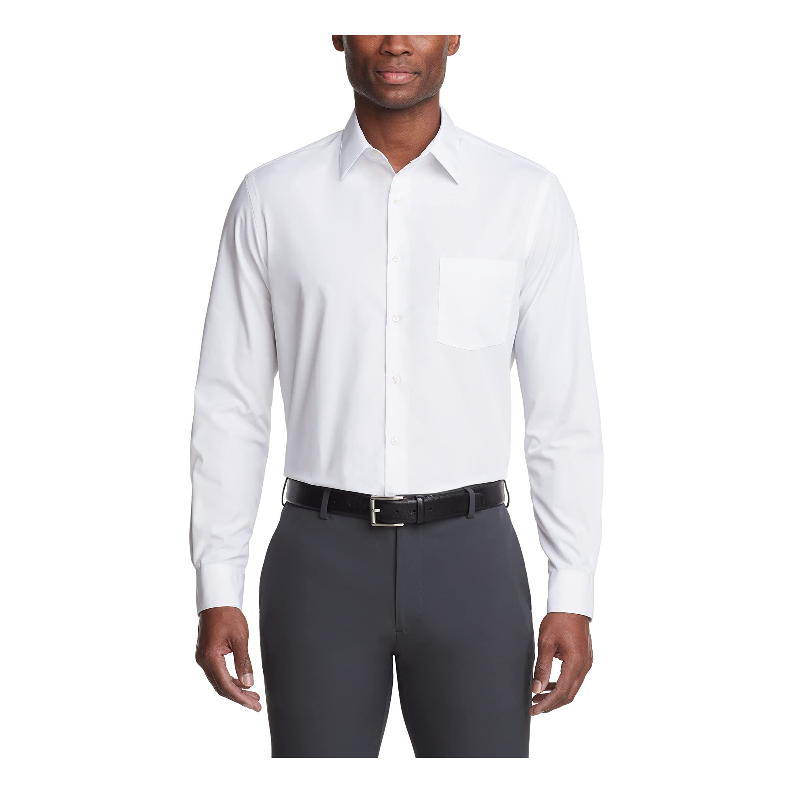 Van HeusenMen's Dress Shirt Regular Fit Poplin Solid
