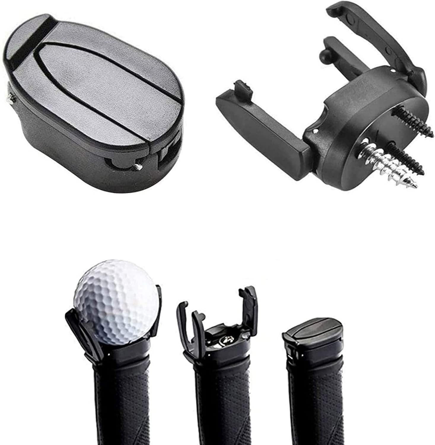 Bimhayuu Golf Ball Pick Up Gadget,Golf Ball Retriever Grabber Claw Sucker Tool 2 PCS Mini Plastic Foldable Plastic Claw Grabber Sucker Golf Accessories for Putter Grip