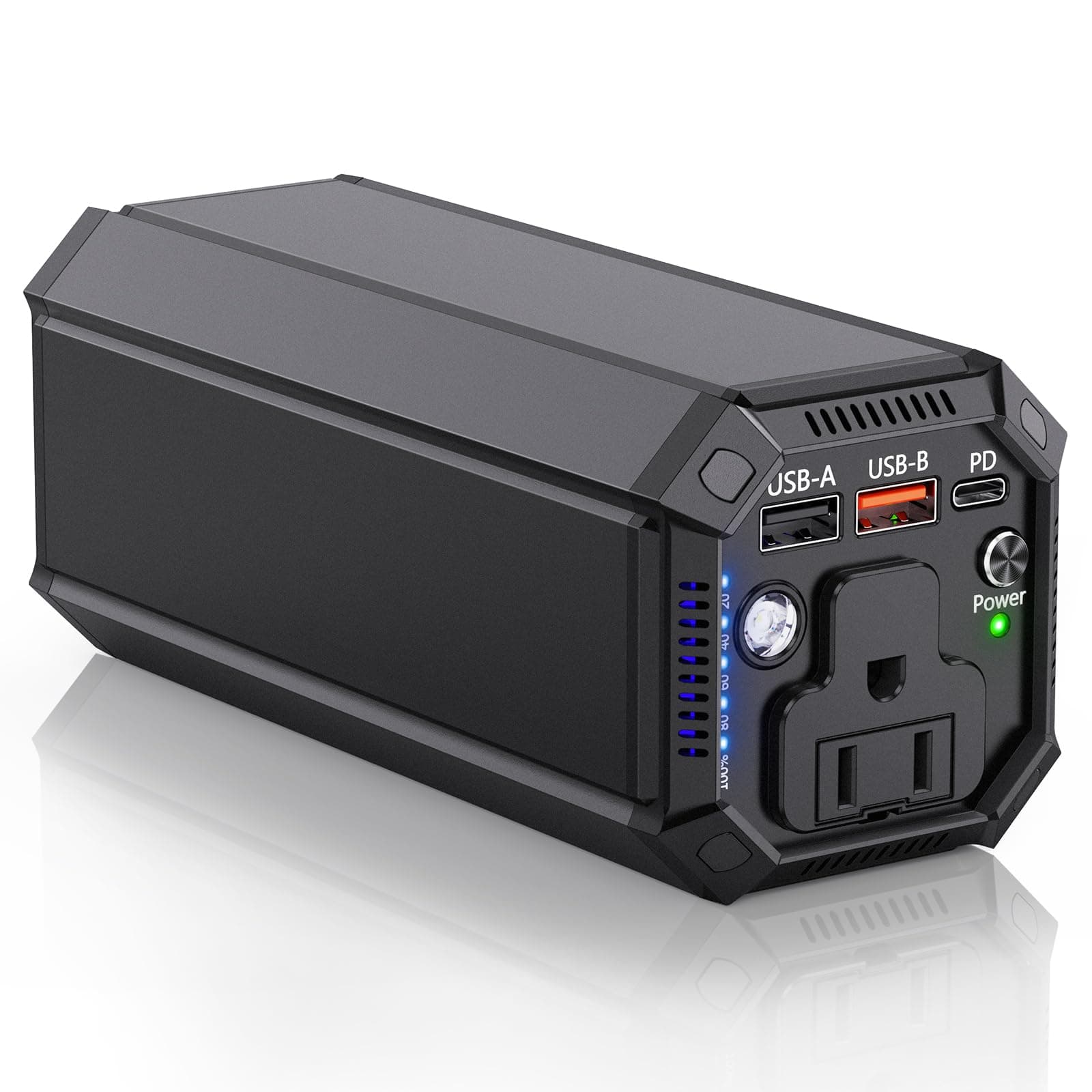 Portable Power Bank with AC Outlet, 100W Portable Laptop Charger, 98Wh/27000mAh High Capacity with 65W PD USB C Laptop Battery Bank, Backup Power Source for Business Travel and Outdoor Activities