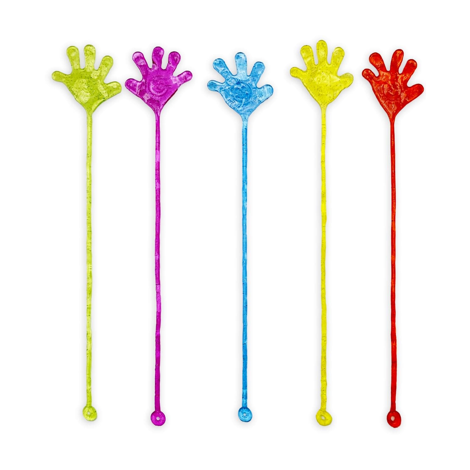20 Pcs Sticky Hands, Wacky Fun Stretchy Glitter Sticky Hands for Kids, Sensory Fidget Toy in 5 Assorted Colors, Sticky Hand Toys for Kid’s Class Decoration, Party Favors, Birthday Parties