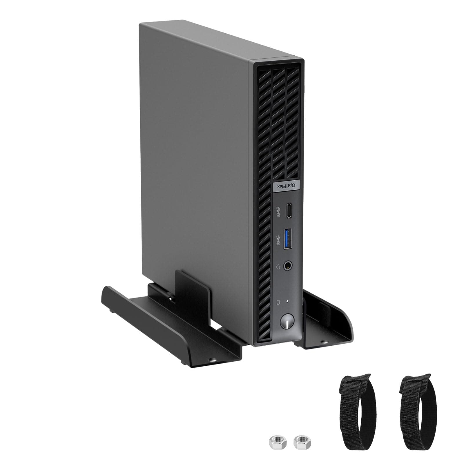 Universal Mini PC Desk Stand for Dell HP Lenovo Adjustable Vertical Desk Stand for Dell OptiPlex MFF 7050 7060 Lenovo ThinkCentre M910Q M700 HP EliteDesk 800 Mini PC Desk Mount Holder