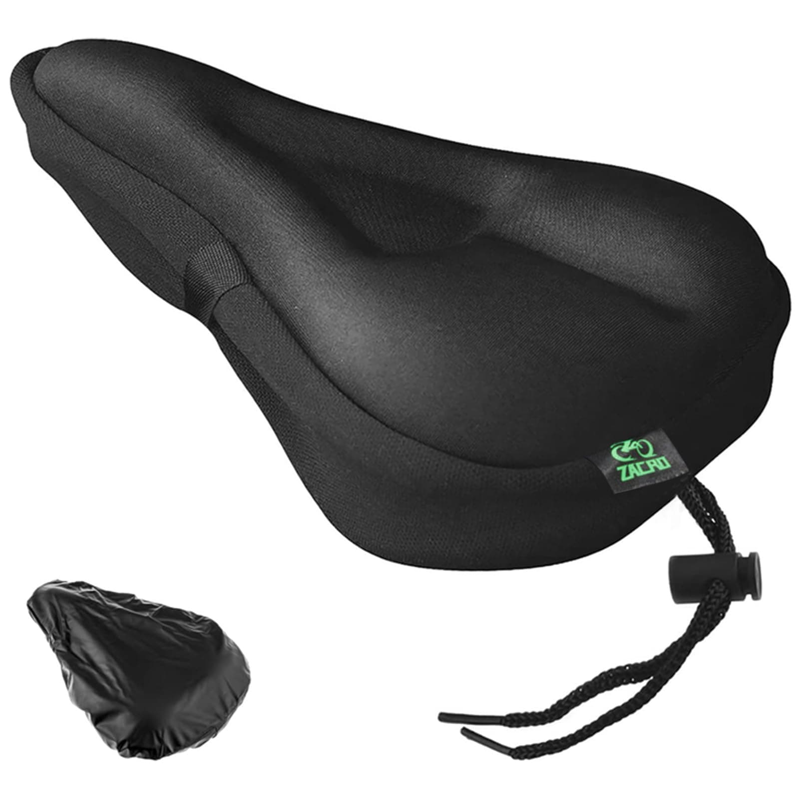 Zacro Bike Seat Cushion - Gel Padded Bike Seat Cover for Men Women Comfort, Extra Soft Exercise Bicycle Seat Compatible with Peloton, Outdoor & Indoor Bike Saddles