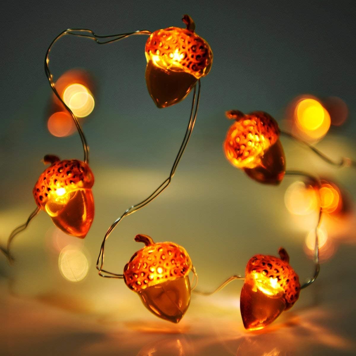 Christmas String Lights, Lauva Acorn Decorative Festive Lights Battery Operated 10 ft 40 LEDs with Remote Timer for Indoor Outdoor, DIY Home Party Decoration Holiday Wedding, Thanksgiving, Harvest