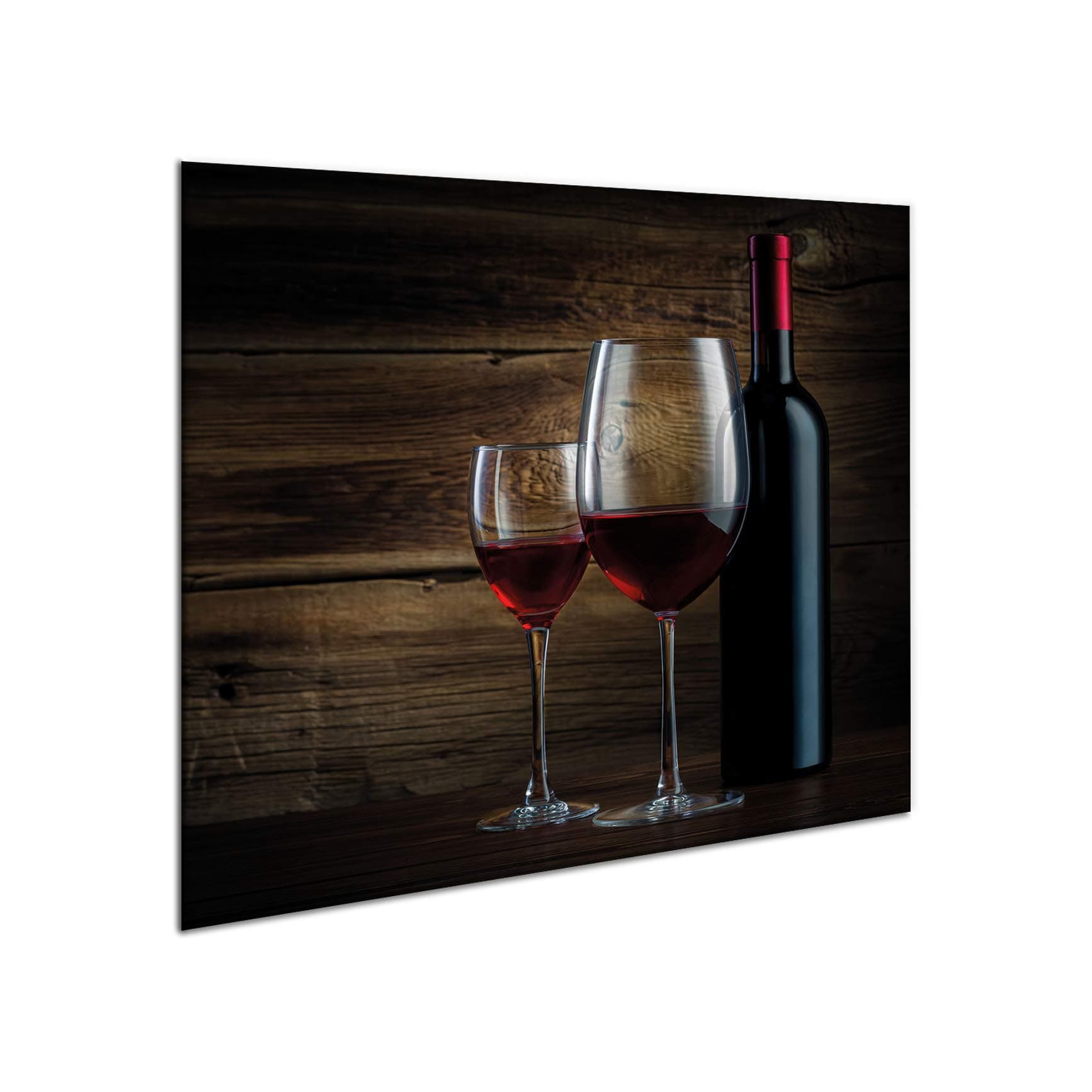 Glass splashback 60 cm x 52 cm | Toughened safety glass kitchen wall splash-back guard | 11062 wine | by semUp