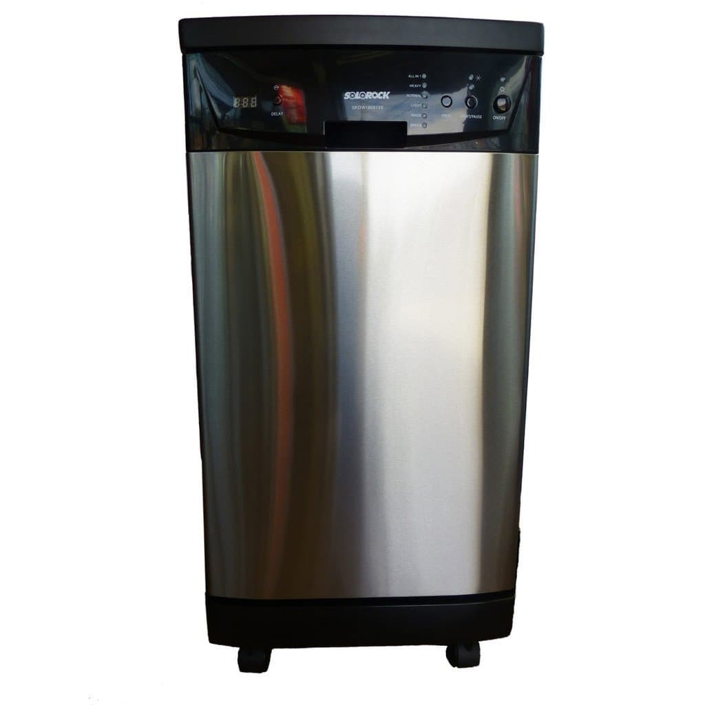 SoloRock 18" Deluxe Stainless Steel Portable Dishwasher - Black