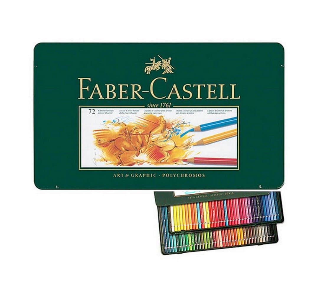 Faber Castell Polychromos Color Colour Pencils Metal Tin Set of 72