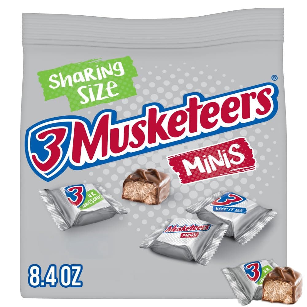 3 MUSKETEERS Milk Chocolate Candy Bars - Full Size Chocolate Bars, 8.4 oz Candy Bar (Pack of 1) Bulk Box