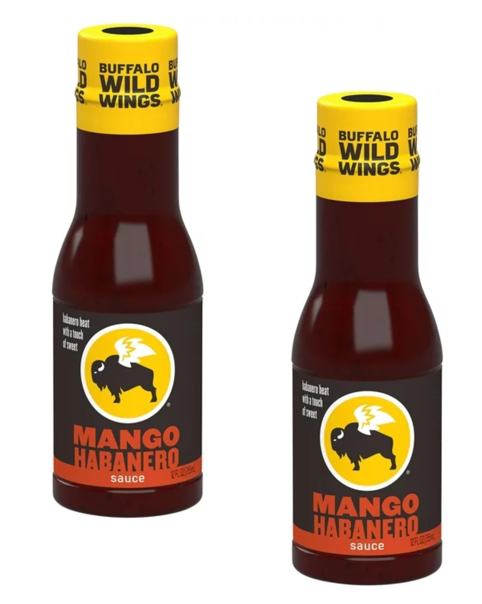 Buffalo Wild Mango Habanero Sauce - Pack of 2 - Smiling Sweets - Elevate you Sauce Game - Feel the Burn with Mango Habanero - Two Sensations One Sauce