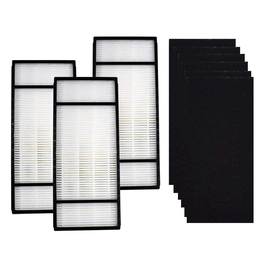 High Efficiency 4-in-1 True HEPA Replacement Filter, Compatible Air Purifier, Removes Odors and 99.7% of Airborne particles