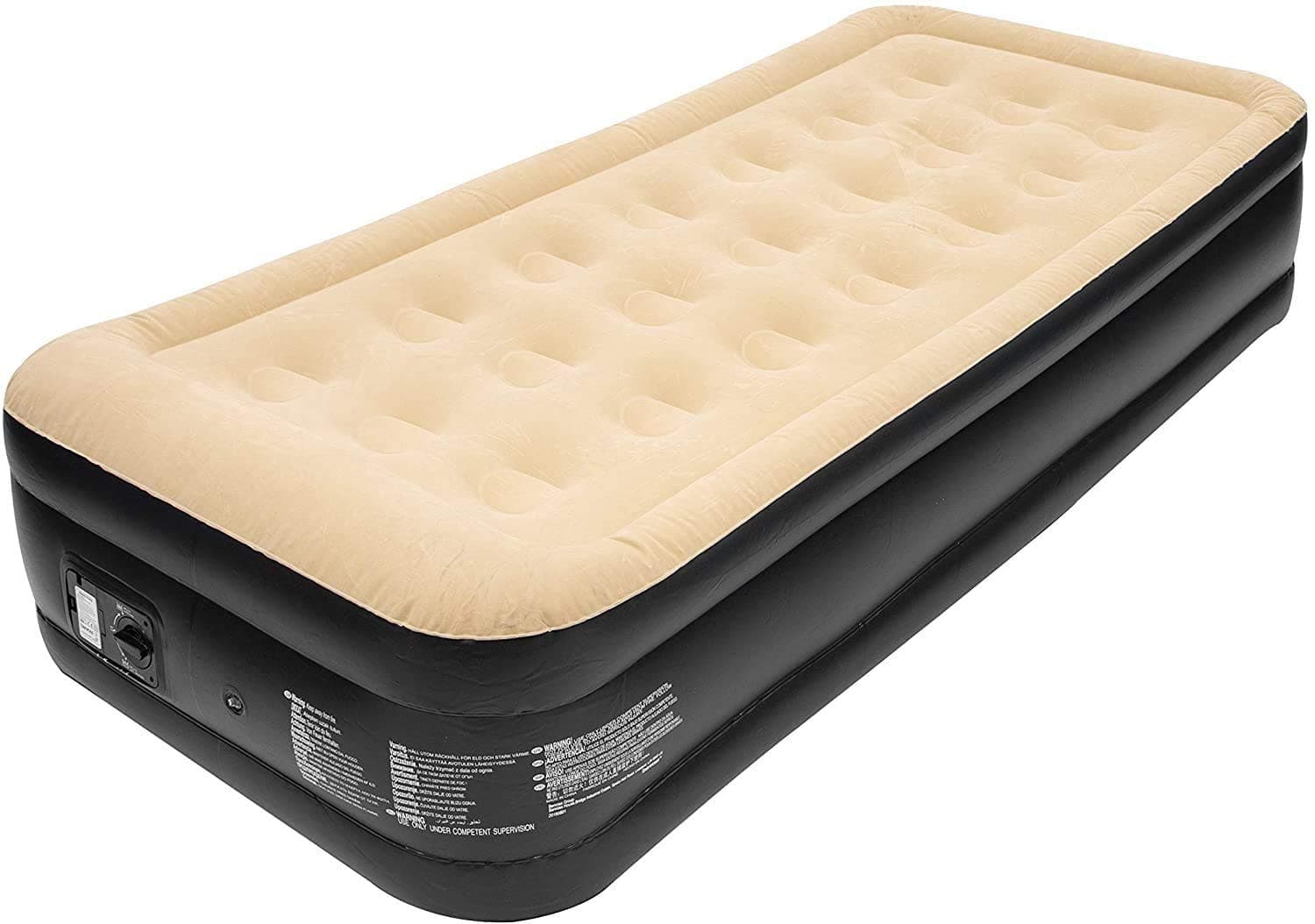 Jilong INFLATABLE HIGH RAISED SINGLE AIR BED MATTRESS AIRBED WITH BUILT IN ELECTRIC PUMP
