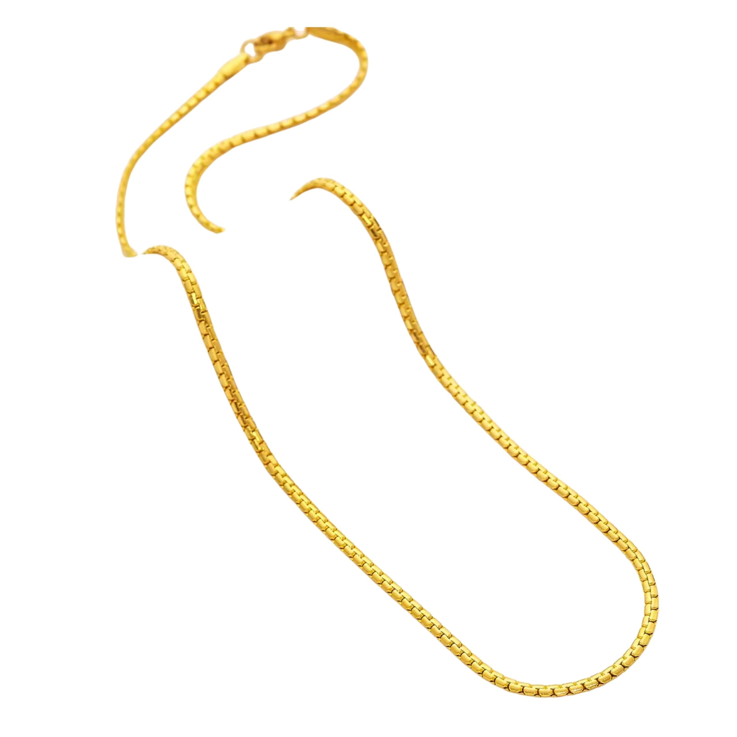 DUYGU&CO.18K Gold Plated, Waterproof Minimalist Wheat Chain Necklace for Women | Tarnish-Free, Stainless Steel Minimalist Wheat Chain Necklace
