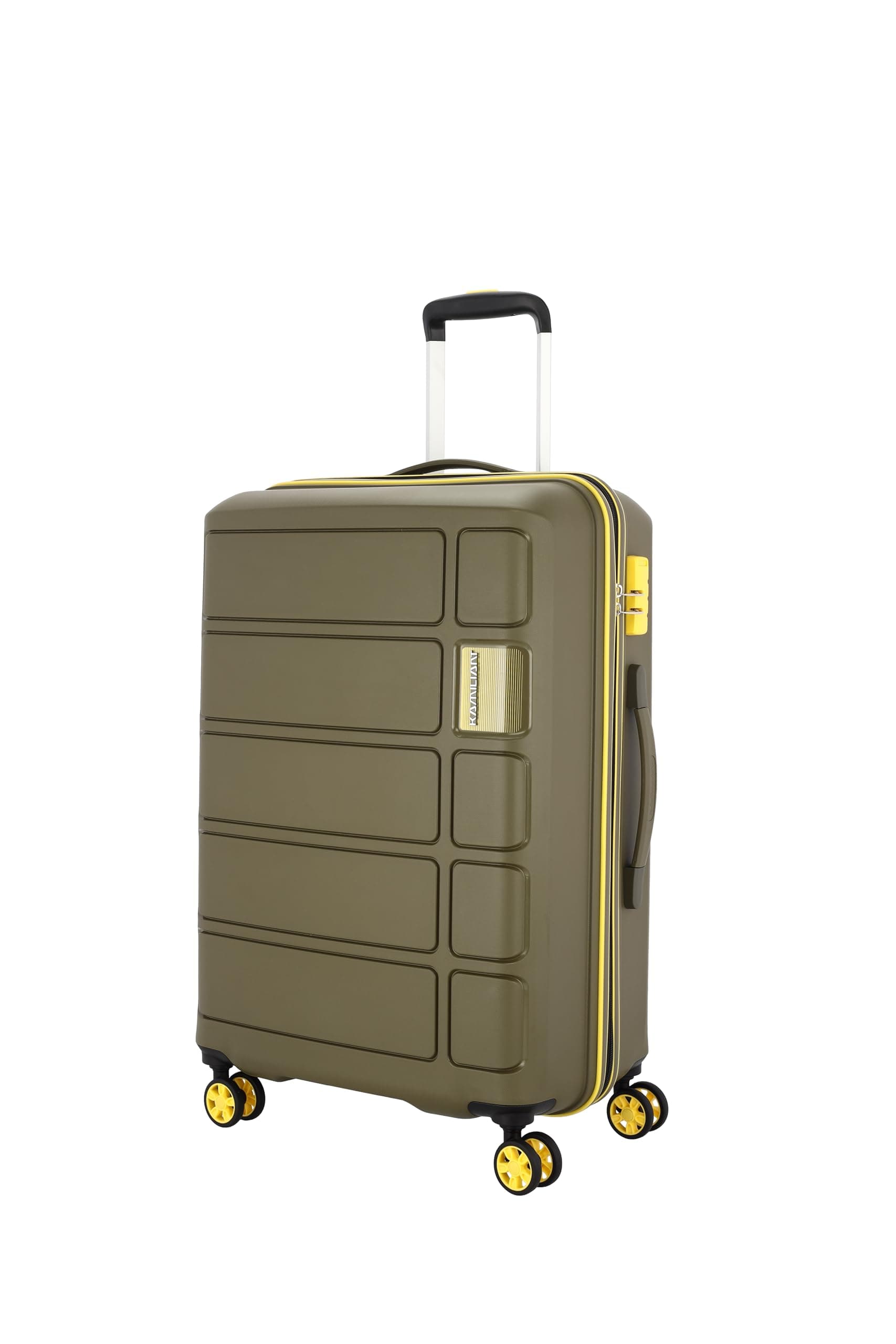 Kamiliant American Tourister Harrier Zing Hard Sided 8 Wheels Spinner Luggage/Suitcase/Trolley Bag, Olive, Checkin | 68 cm | Medium, HARRIER ZING