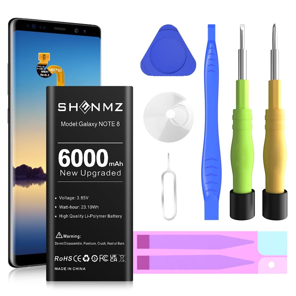 Galaxy Note 8 Battery, [Upgraded] 6000mAh EB-BN950ABE Li-ion Replacement Battery for Samsung Galaxy Note 8 SM-N950 N950T N950A N950P N950V N950R4 with Repair Tools