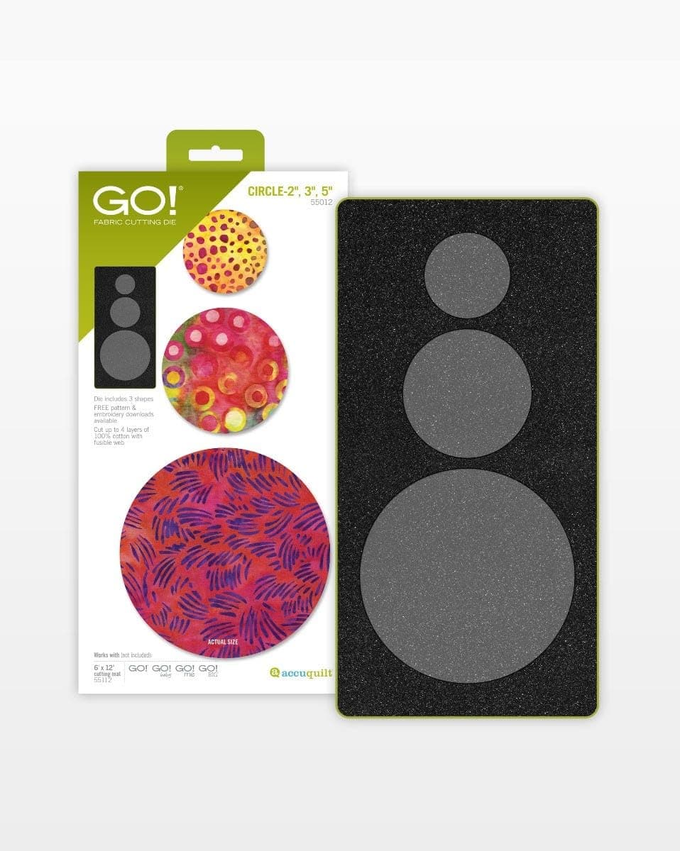 AccuQuilt Go! Fabric Cutting Dies; Circles