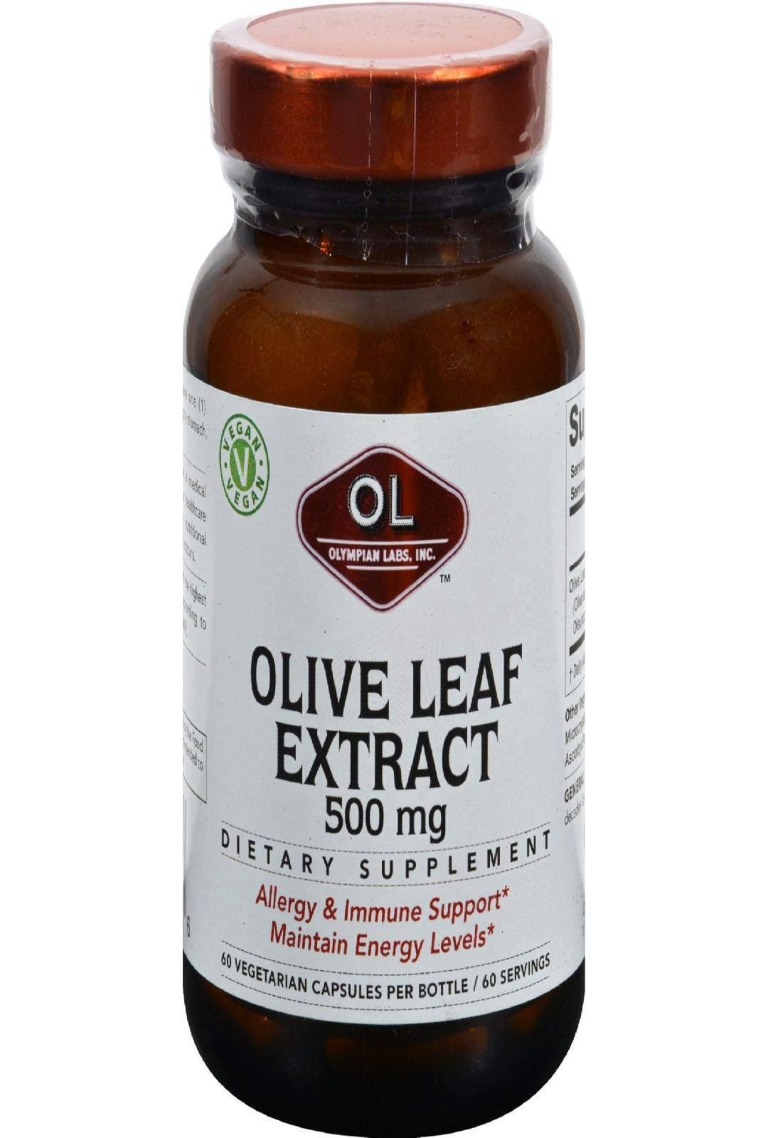 Olive Leaf Extract - 500 mg - 60 capsules