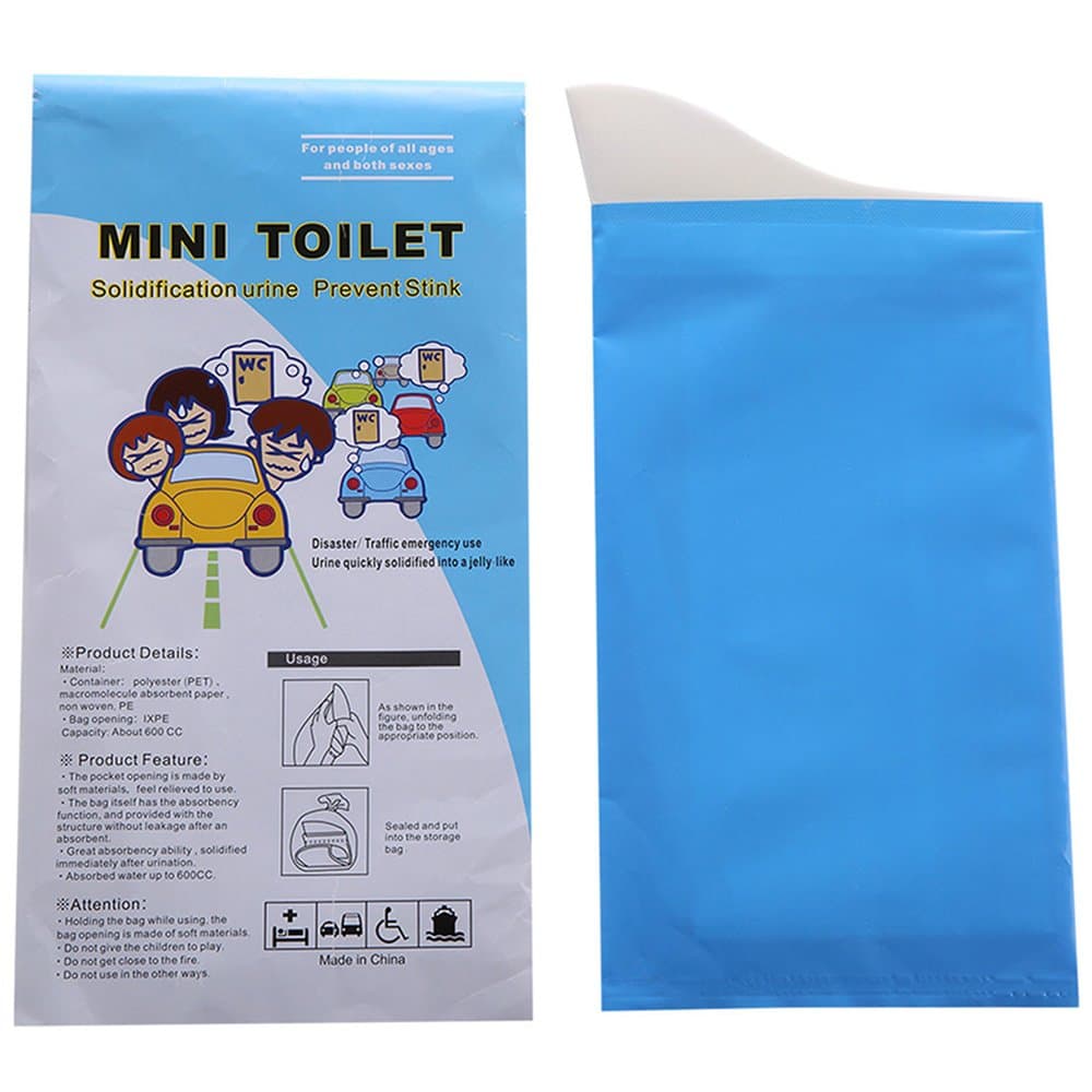 Travel Disposable Urinal for Men,Women& Children, Traffic jam Tiny Mobile Toilet Sick Bag (12 Pack)