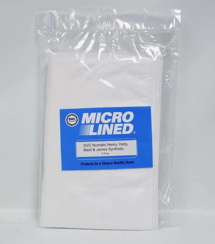 Replacement For NuMatic Henry, Hetty, Basil, James Micro-Lined HEPA Filtration Premium Synthetic Allergen Vacuum Bags | Fits Parts 604015 and NVM-1CH | 5 Pack