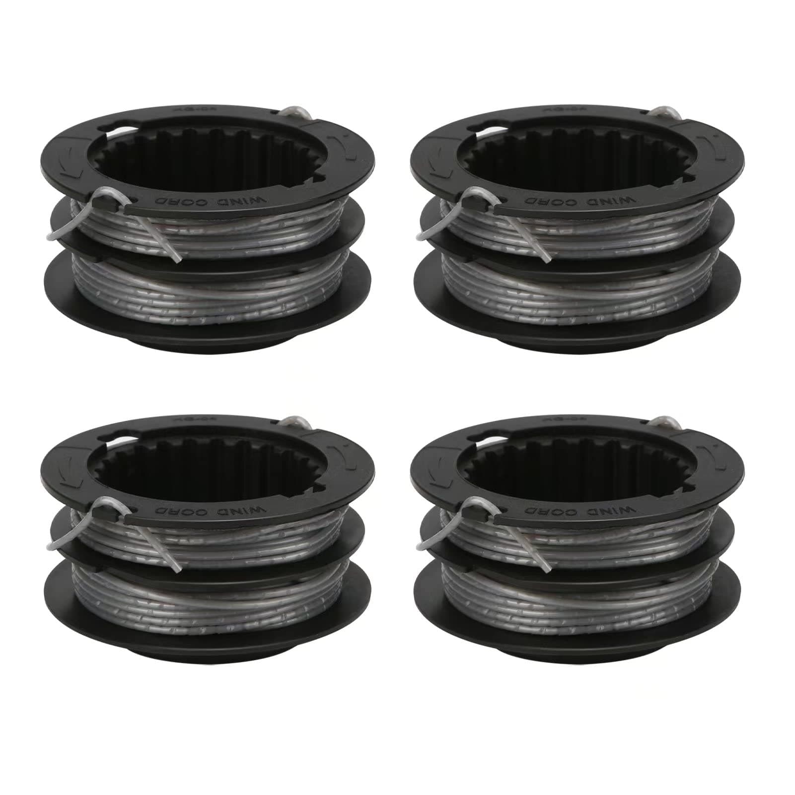 SB00L00 50ft .080" String Trimmer Replacement Spool Compatible with Greenworks ST60V ST60V-T0, 80V Trimmer Spool Refills 2901619 2906302 080-Inch Trimmer Line Replacement Parts (4 Pack)