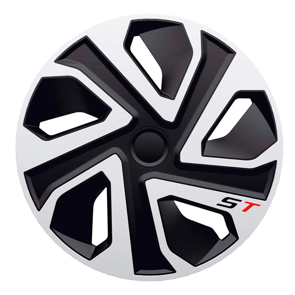 J-Tec Set of 4 wheel covers ST 13-inch silver/black