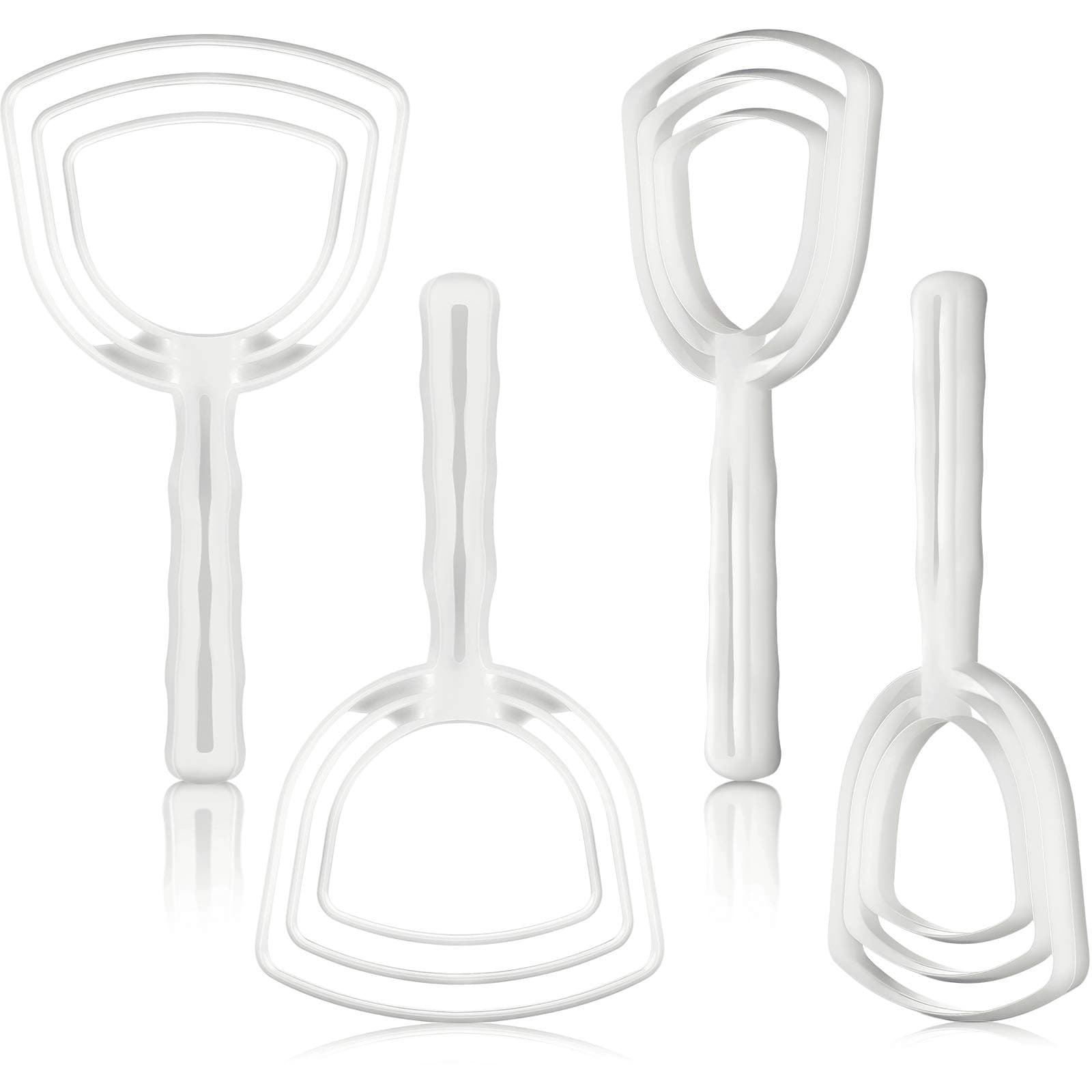 Mudder 4 Pcs Fish Scale Remover Meat Scraper Plastic Bone Dust Scraper Bone Scraper Tool Fish Descaler Butcher Meat Scraper for Kitchen Fish Cleaning Tools(4 Pieces)