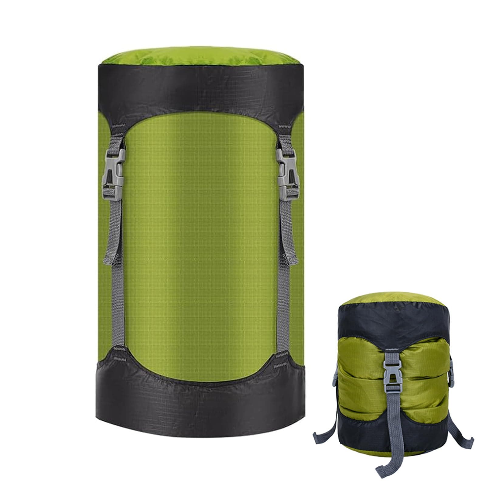 PSFXBM 11L Compression Stuff Sack, Compression Stuff Sack for Sleeping Bag, Nylon Stuff Sack StorageBag, Lightweight Waterproof Compact for Outdoor Camping Hiking Backpacking Travelling Trekking