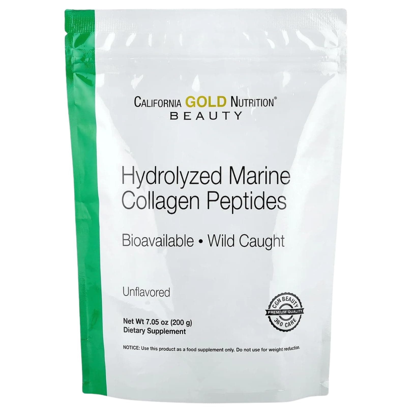 California Gold Nutrition Collagen Peptides Powder with Hyaluronic Acid, Support for Healthy Hair, Skin, Nails, Joints and Bones, Non-GMO, Gluten and Dairy Free, Unflavored, 7.05 oz (200 g)