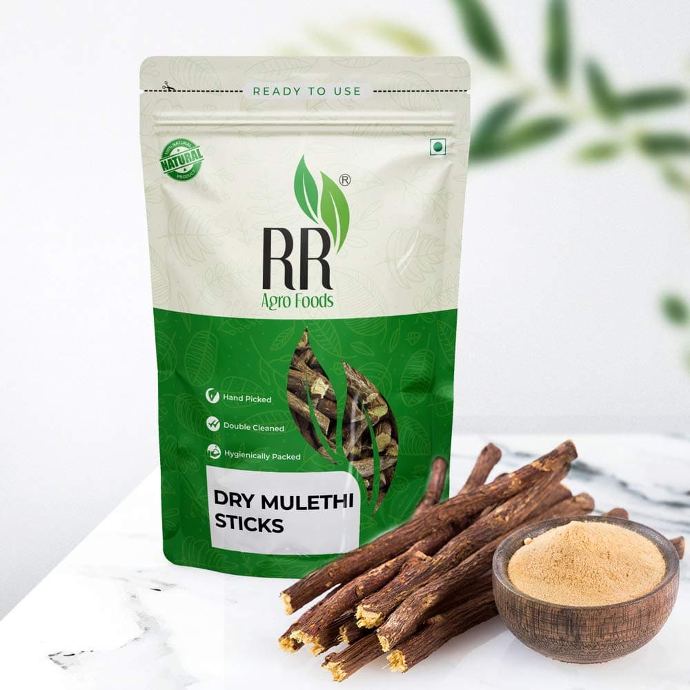 - RR AGRO FOODS Mulethi Liquorice 250 GM Glycyrrhiza Glabra | Yashtimadhu | Jeshthamadha | Dry Licorice Sticks Pack of 1