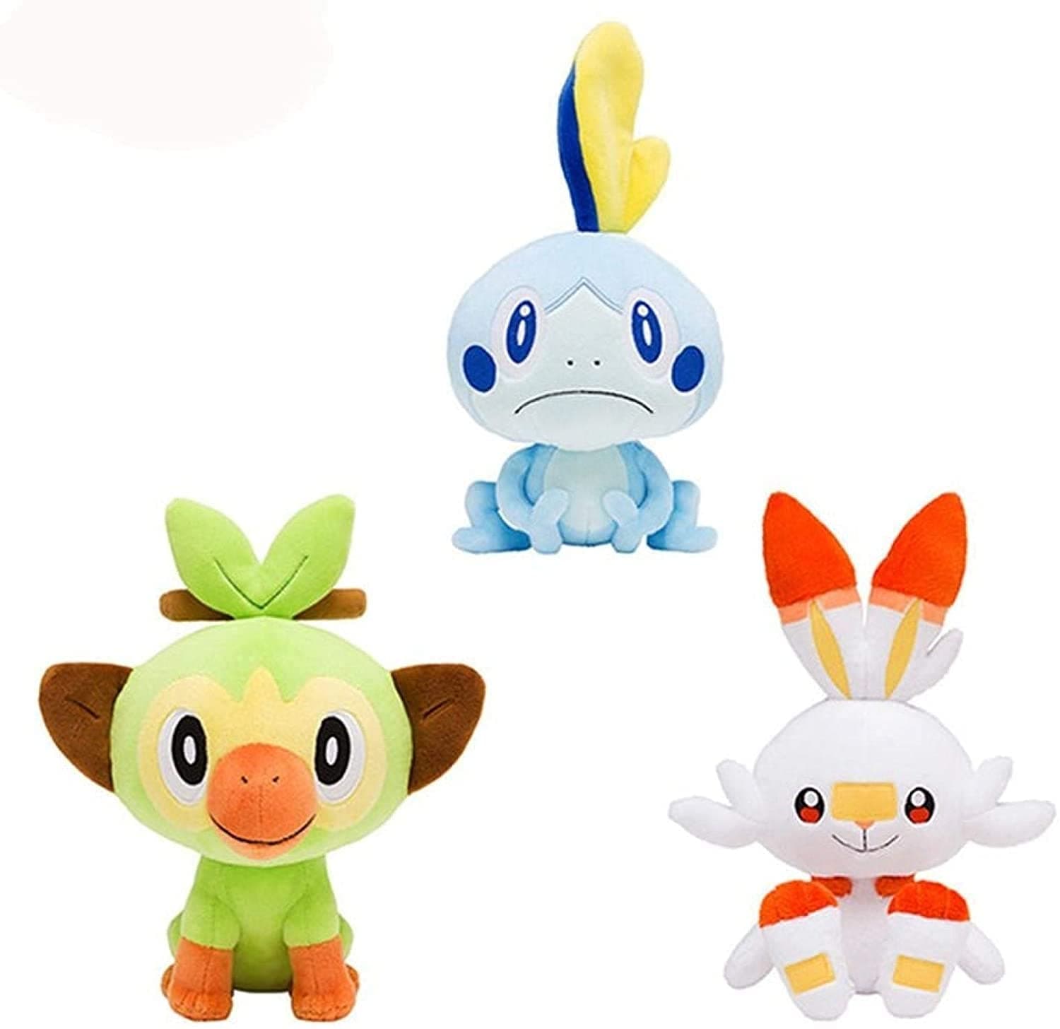 20cm Sobble Scorbunny Grookey Cartoon Elf Figure Plush Soft Stuffed Collection Toys for Children Christmas Gift 3pcs 20cm