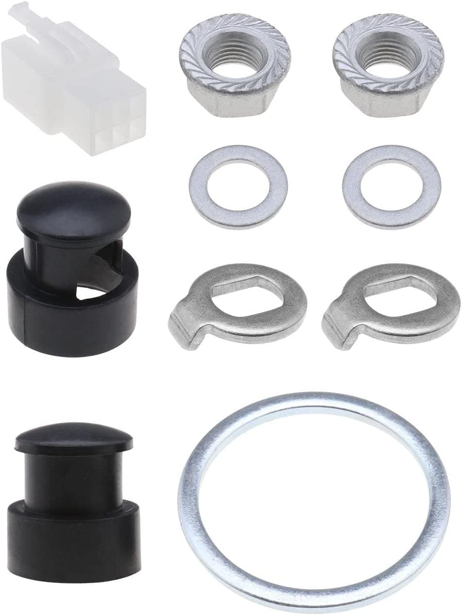 E-Bike Hub Motor Nuts Bike Safety Washers Electric Bicycle Wheel Lock Nuts Motor Axle Bolt Screw Full Set (M12 Shaft)