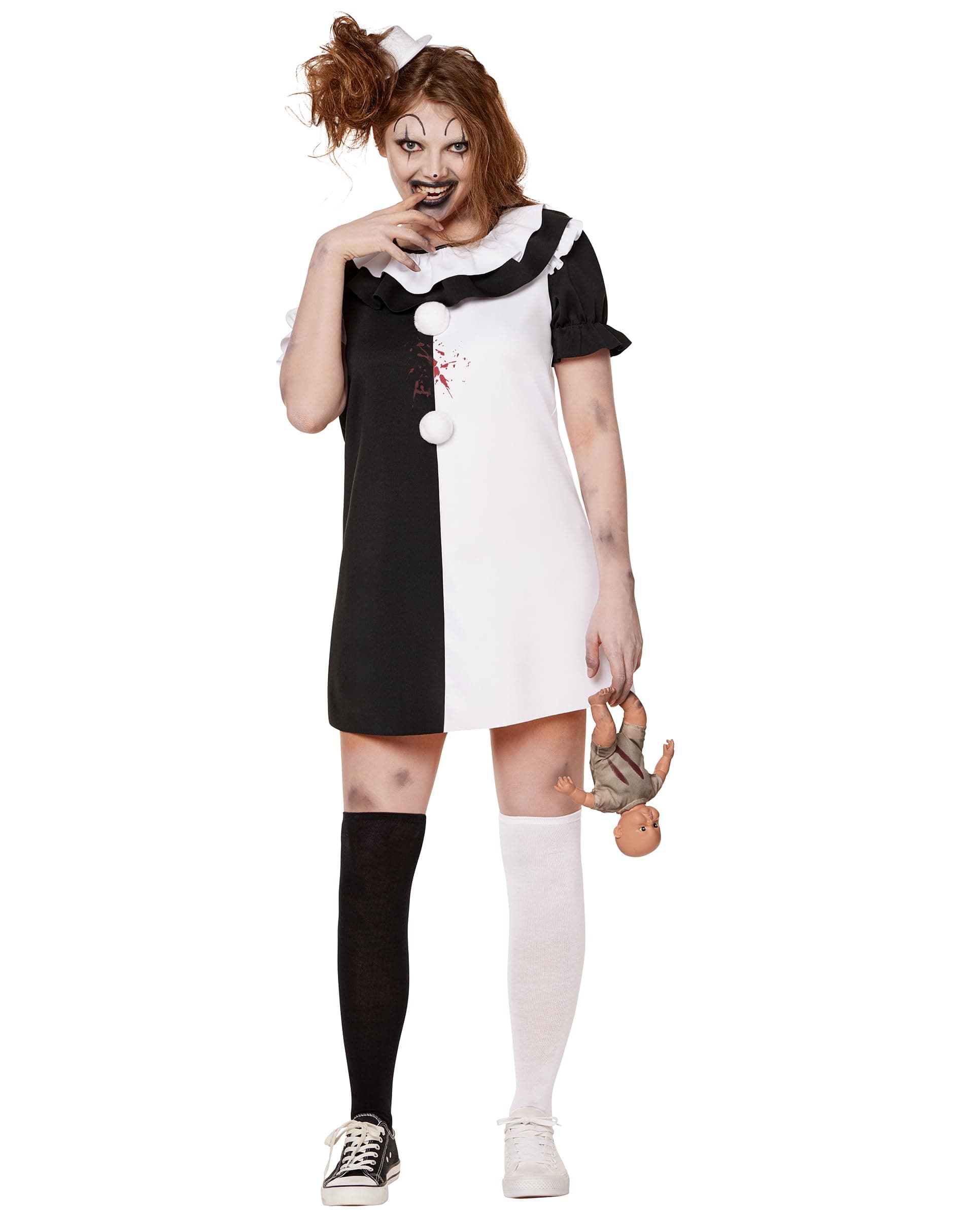 Spirit Halloween Terrifier Adult Little Pale Girl Costume | Officially Licensed | Horror Costume