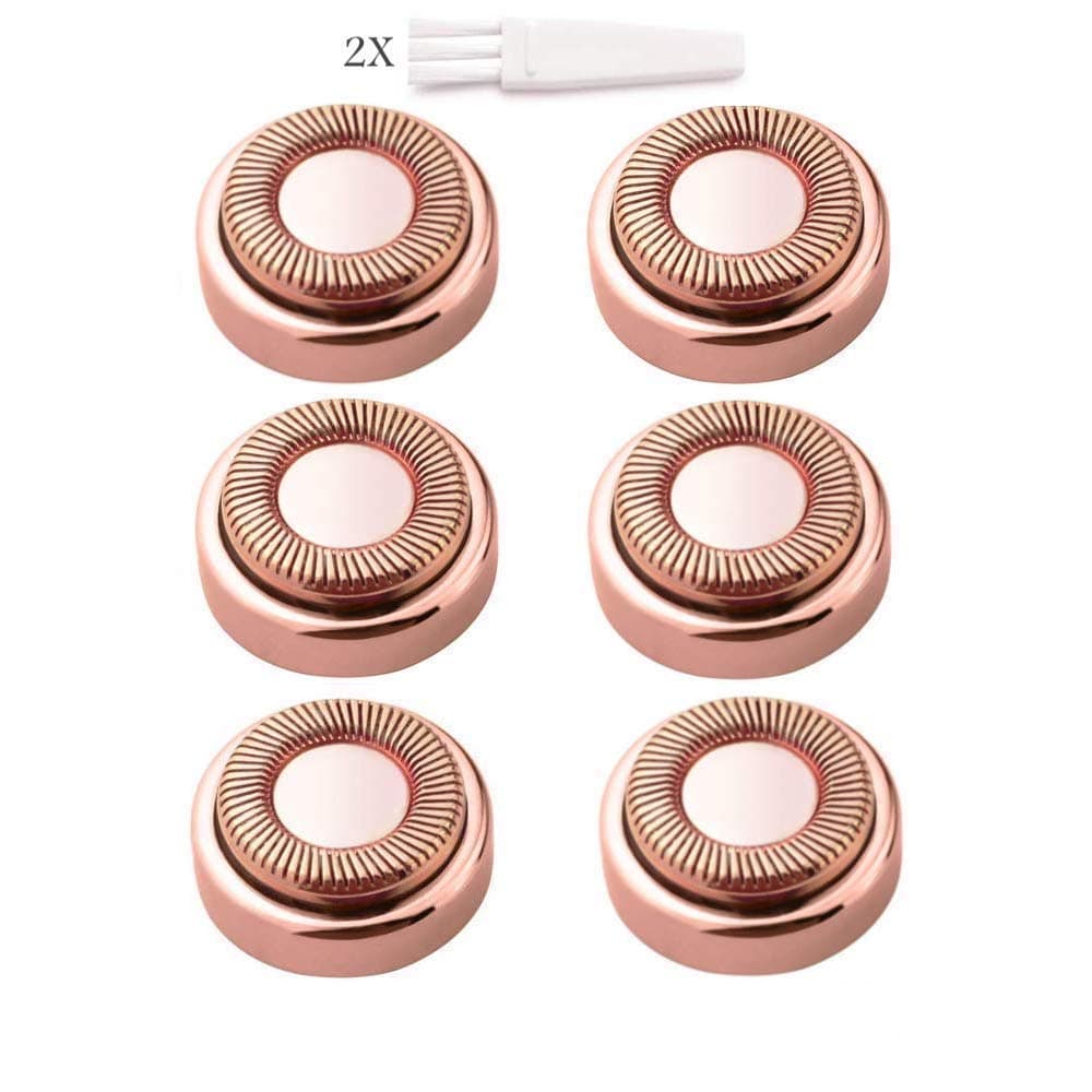 Facial Hair Remover Replacement Heads, STOUCH Hair Removal Blades For Women's Painless Epilator for Smooth Finishing and Perfect Touch, As Seen ON TV, Gold Rose