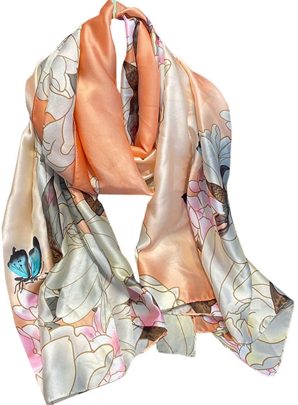 MAIRYSilk Feeling Satin Scarf for Women Ladies Scarves Lightweight Shawls and Wraps Soft Long Large Scarfs for All Season