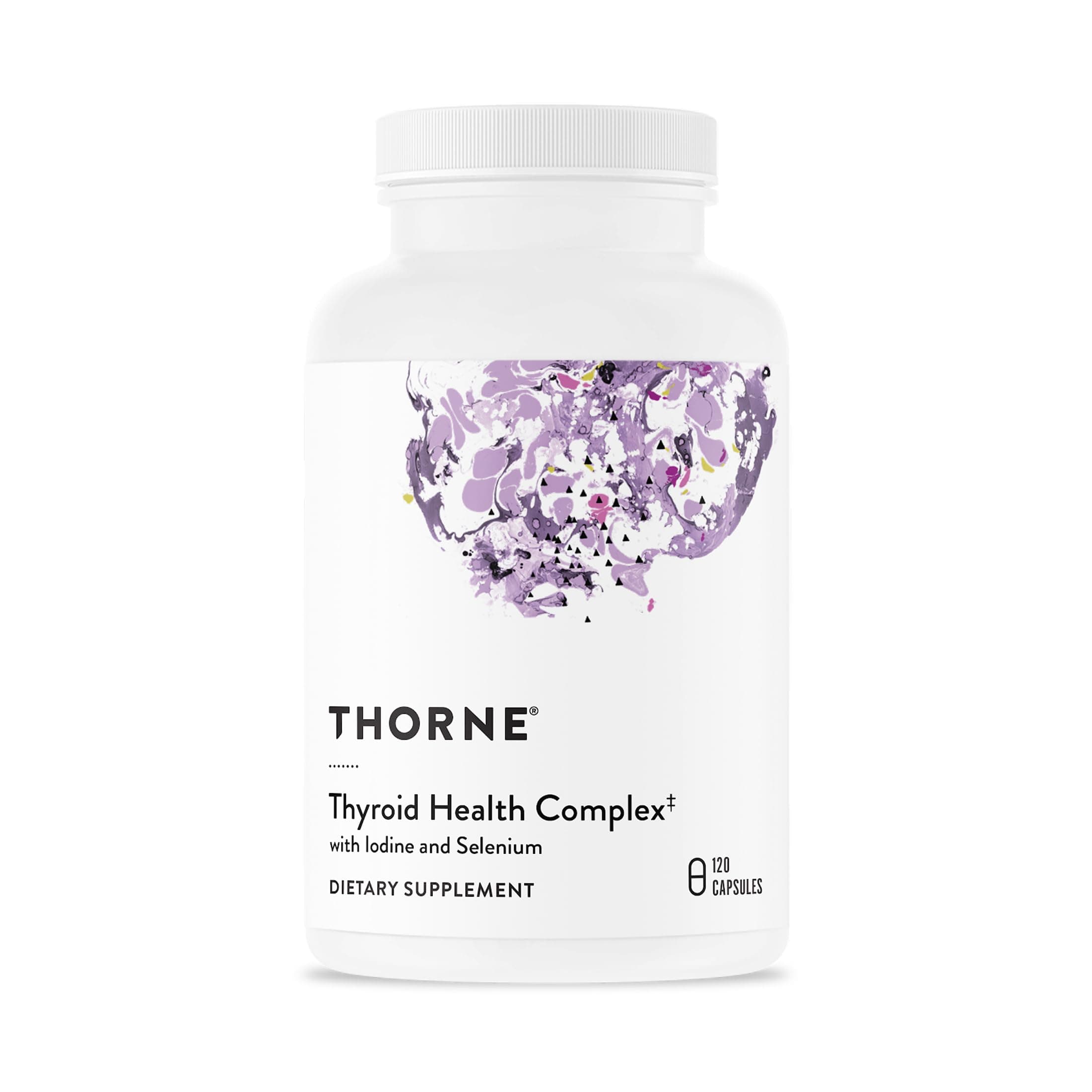 THORNE - Thyroid Health Complex - Thyroid Cofactors for Thyroid Function Support* - Vitamins B12, C & E, Ashwagandha, Iodine, Zinc, Selenium, Copper & L-Tyrosine - Third-Party Certified - 120 Capsules