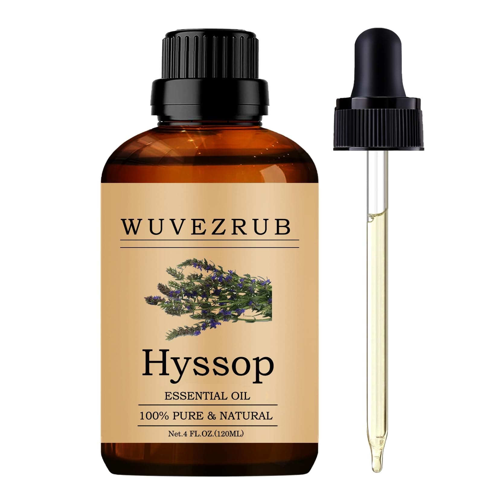 Hyssop Essential Oils, 120ML Pure and Natural Essential Oil for Aromatherapy Diffuser - Hyssop /4 Fl Oz