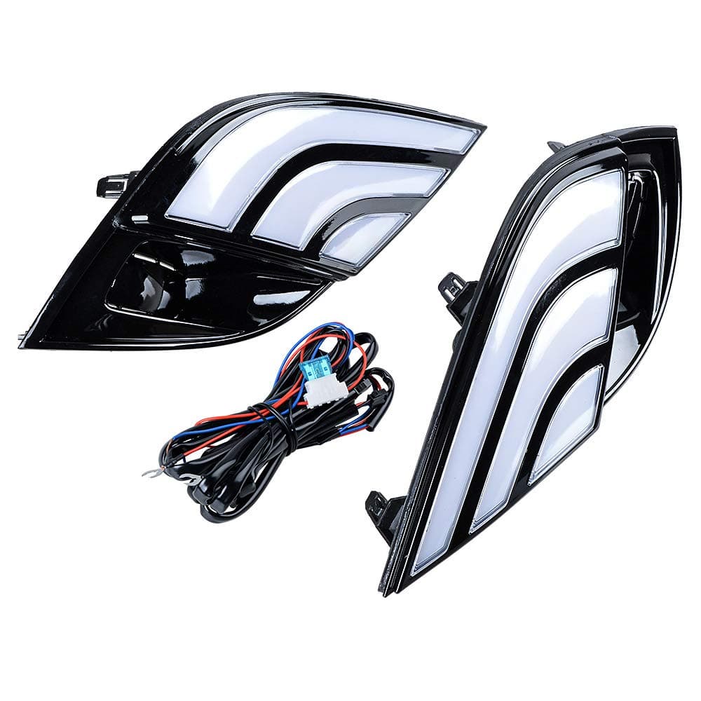 1 Pair of LED DRL Daytime Running Lamp w/Turn Signal Fog Light Compatible with Toyota Camry 2018 SE XSE 2019 2020