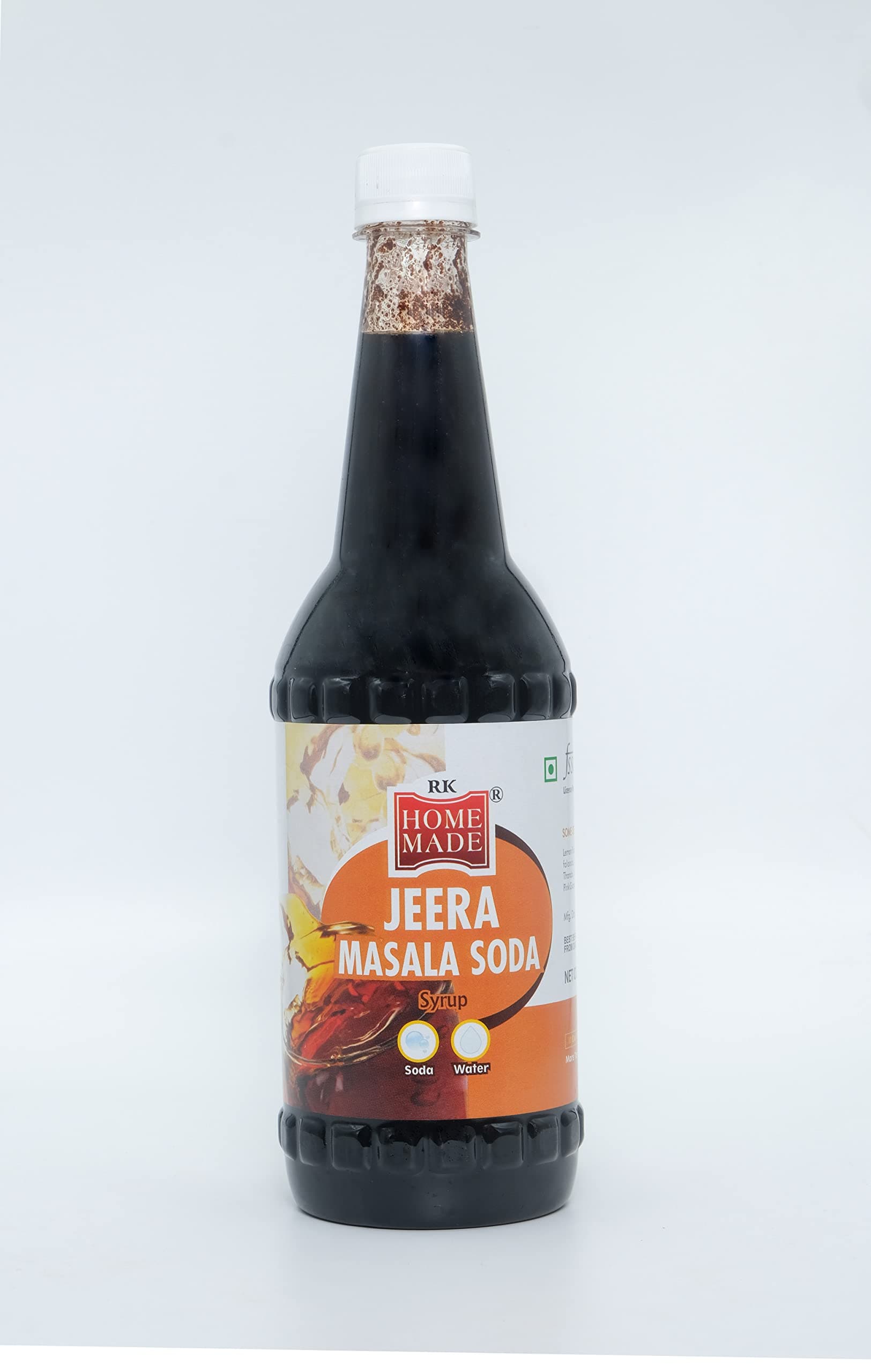 RK HOME MADE NATURAL SYRUP | Jeera Masala Soda Syrup Concentrated Syrups & Squash | Gluten Free | 100 % Vegan & Low Fat | 750 - Ml