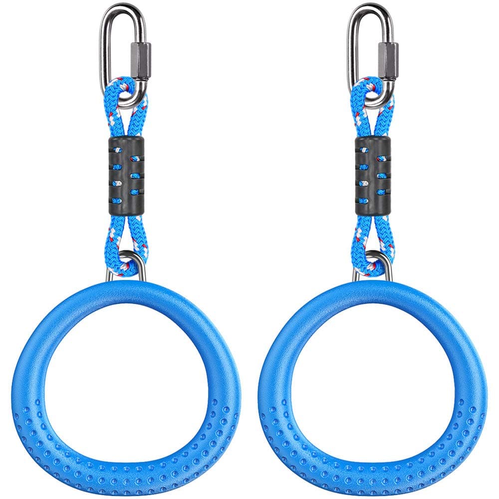 2 Pack of Ninja Gymnastic Rings, Monkey Ring Outdoor Backyard Ninja Accessories Set, Obstacle Course for Training for Kids,1000LB Capacity