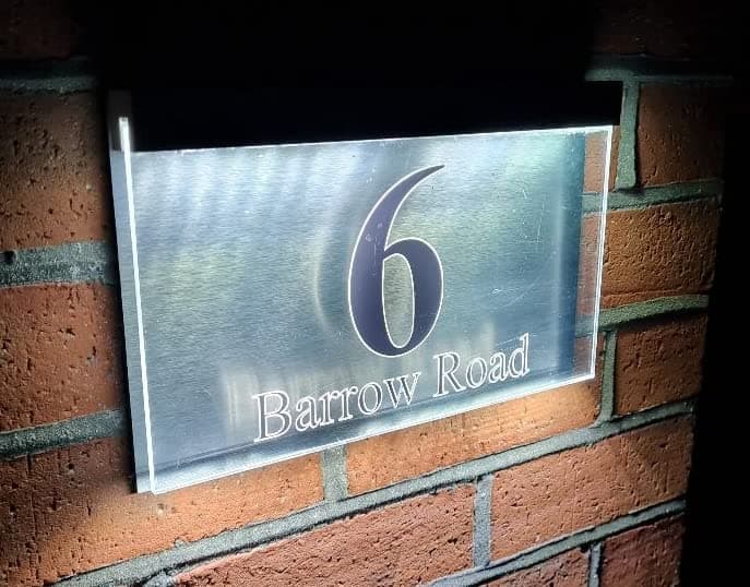 Brightsign Excelsior LED Designer Acrylic light up sign,House Number Plaque