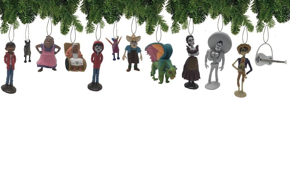 Disney Pixar Coco Movie Day of the Dead Christmas Ornament Decorations Set with 12 Figures