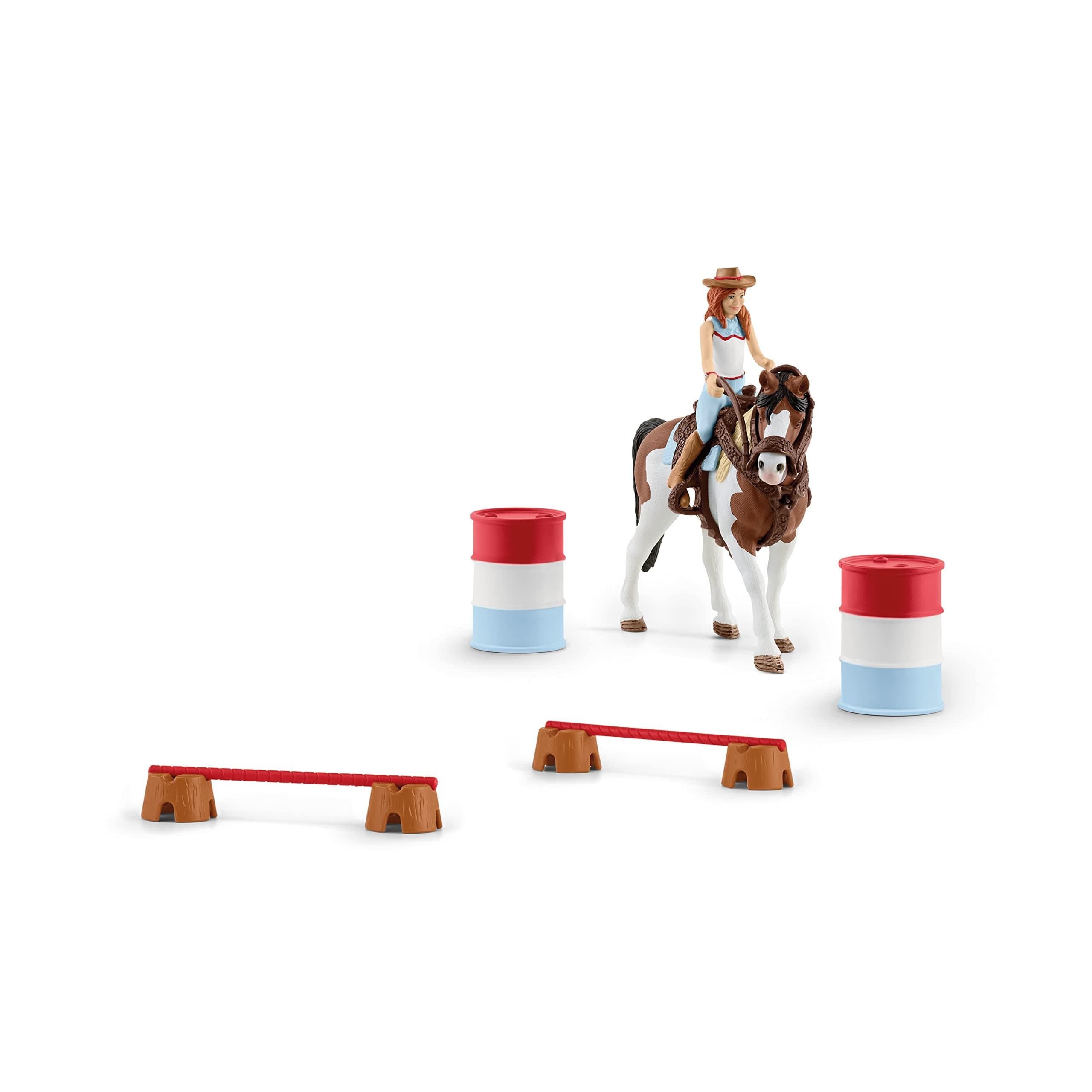 SCHLEICH Horse Club 42441 12-Piece Hannah's Riding Horse Set - Rodeo Riding with Cowgirl and Horse, Realistic Western Rodeo Animal Toys and Accessories - Horse Toys Gift for Boys and Girls Ages+