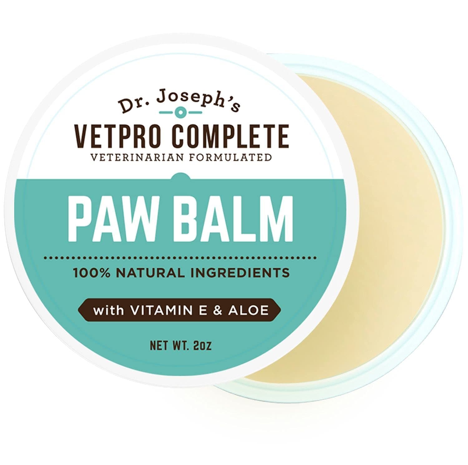 Dr. Joseph's VetPro Complete Dog Paw Balm for All Dogs and Cats, Natural Protection and Soother for Dry Pads and Noses, Vet Formulated Paw Butter and Dog Foot Cream, Nose Balm and Feet Protection