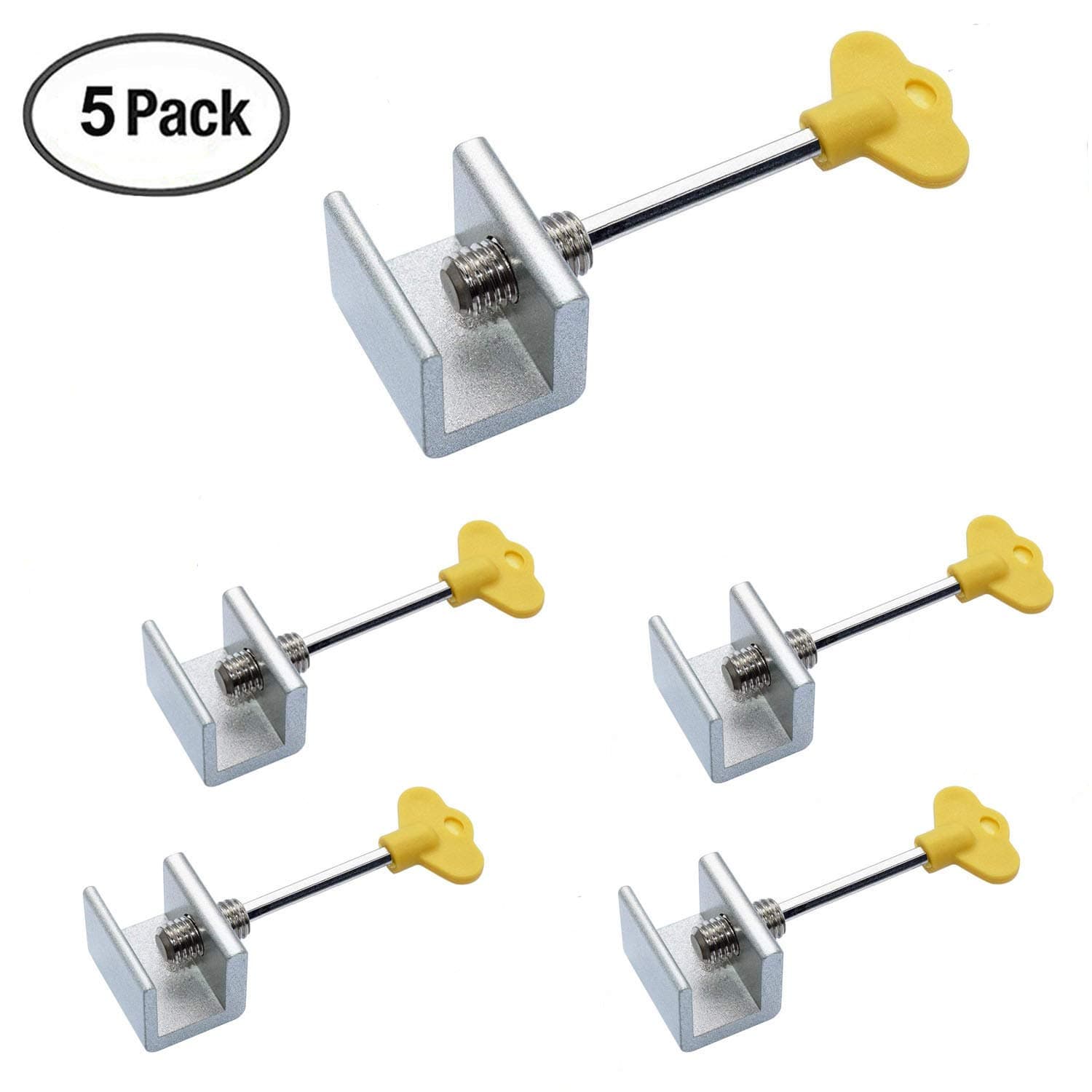5 pcs Sliding Window Locks,Security Locks with Key for Sliding Door and Sliding Window Lock