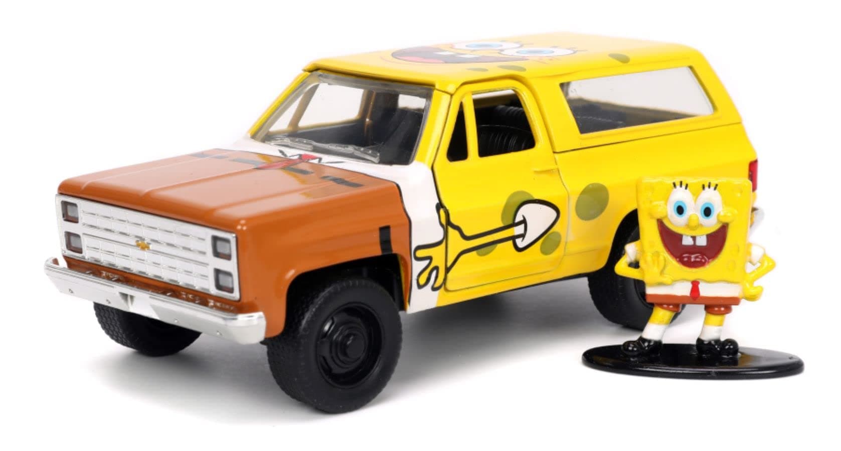1:32 HWR - 1980 Chevy K5 Blazer With Spongebob Figure
