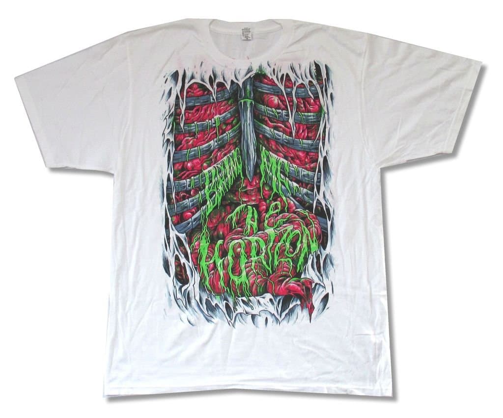 Bring Me The Horizon Spill My Guts White Adult T Shirt (XL)