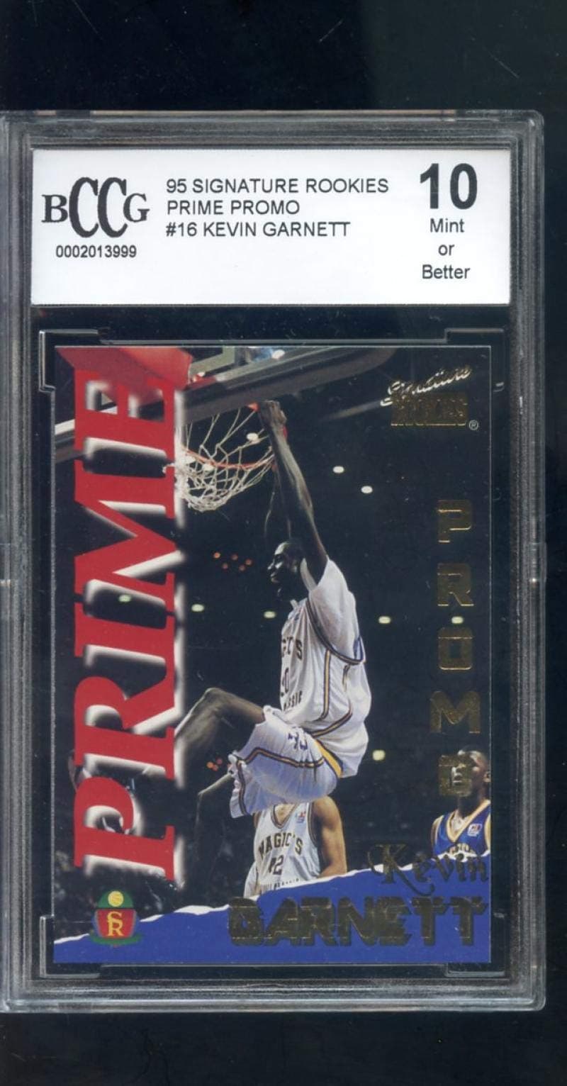 1995-96 Signature Rookies Prime Promo Kevin Garnett Graded ROOKIE Card BCCG 10
