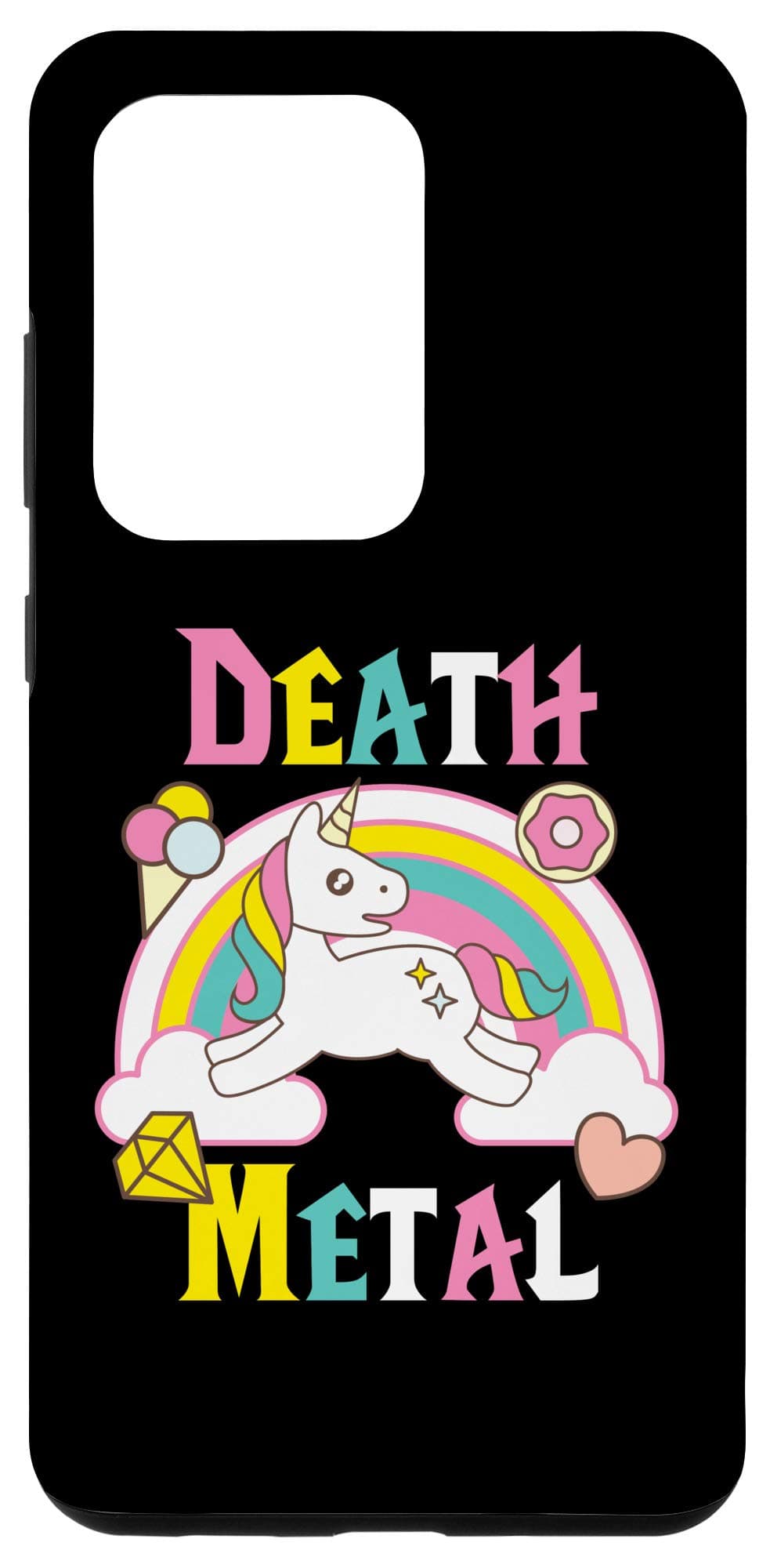 Galaxy S20 Ultra Death Metal Unicorn Rainbow Sarcastic Music Graphic Gift Case
