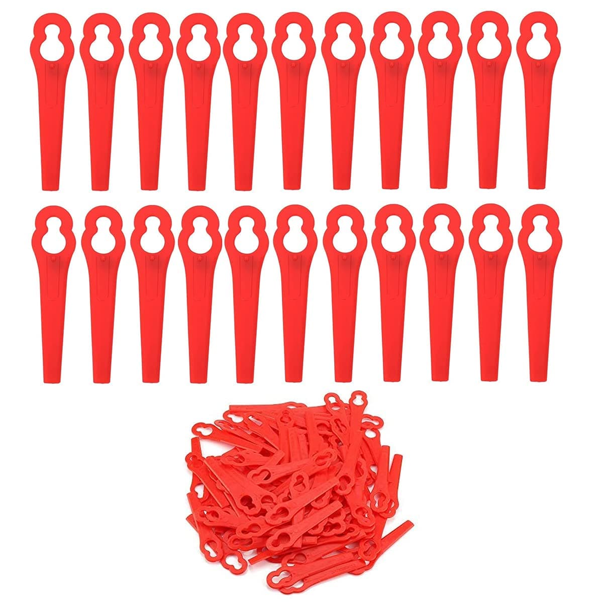 Chuancheng30 Pack Plastic Blades for Florabest LIDL String Trimmer, for FRT18A FRT18A1 Kunst 46155 FRT20A1 Accessory Length 83mm