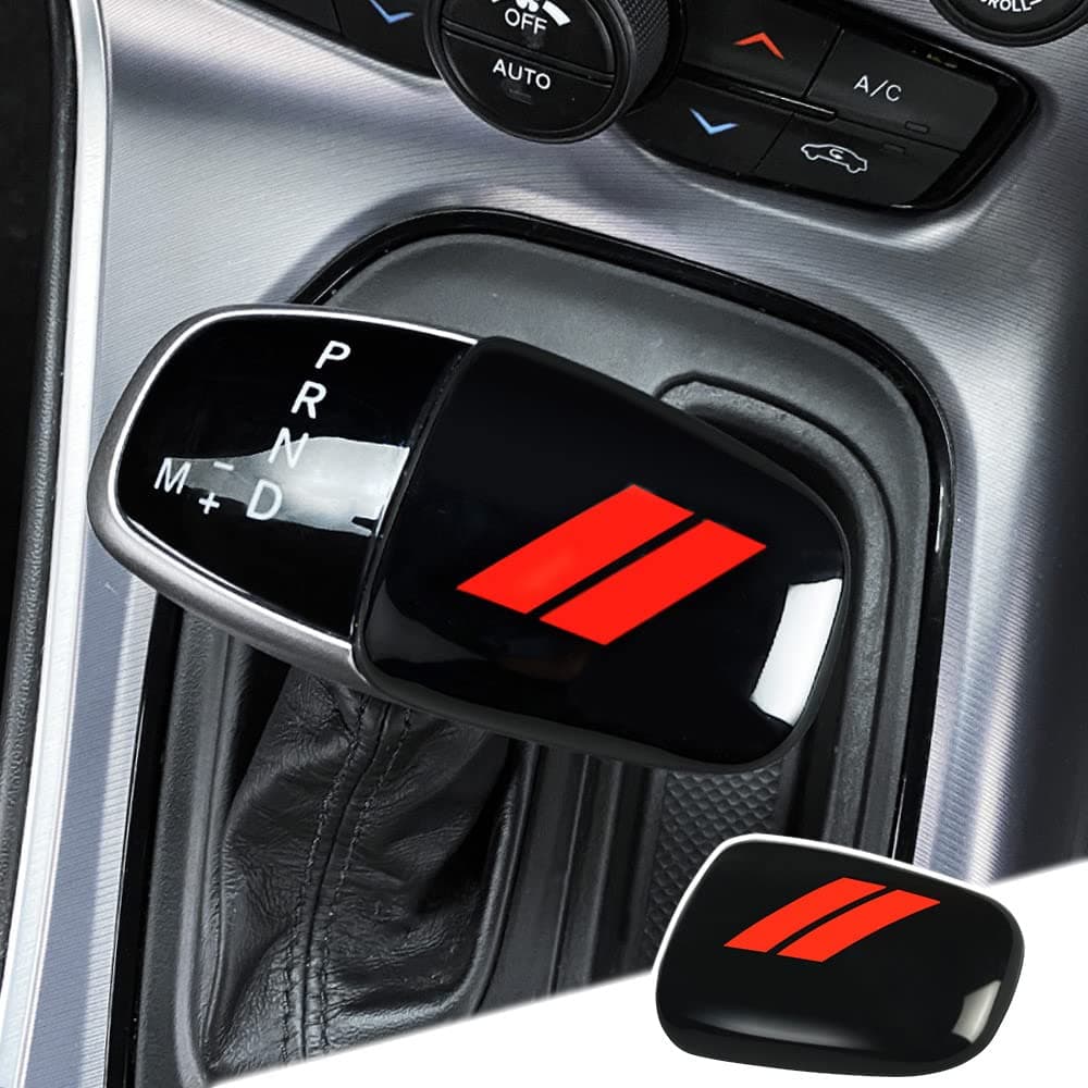 auovo Gear Shift Knob Trim for Dodge Charger Accessories 2015-2023 Challenger 2015-2024 / Durango 2016-2026 ABS Interior Decoration Gear Shifter Cover (Black)