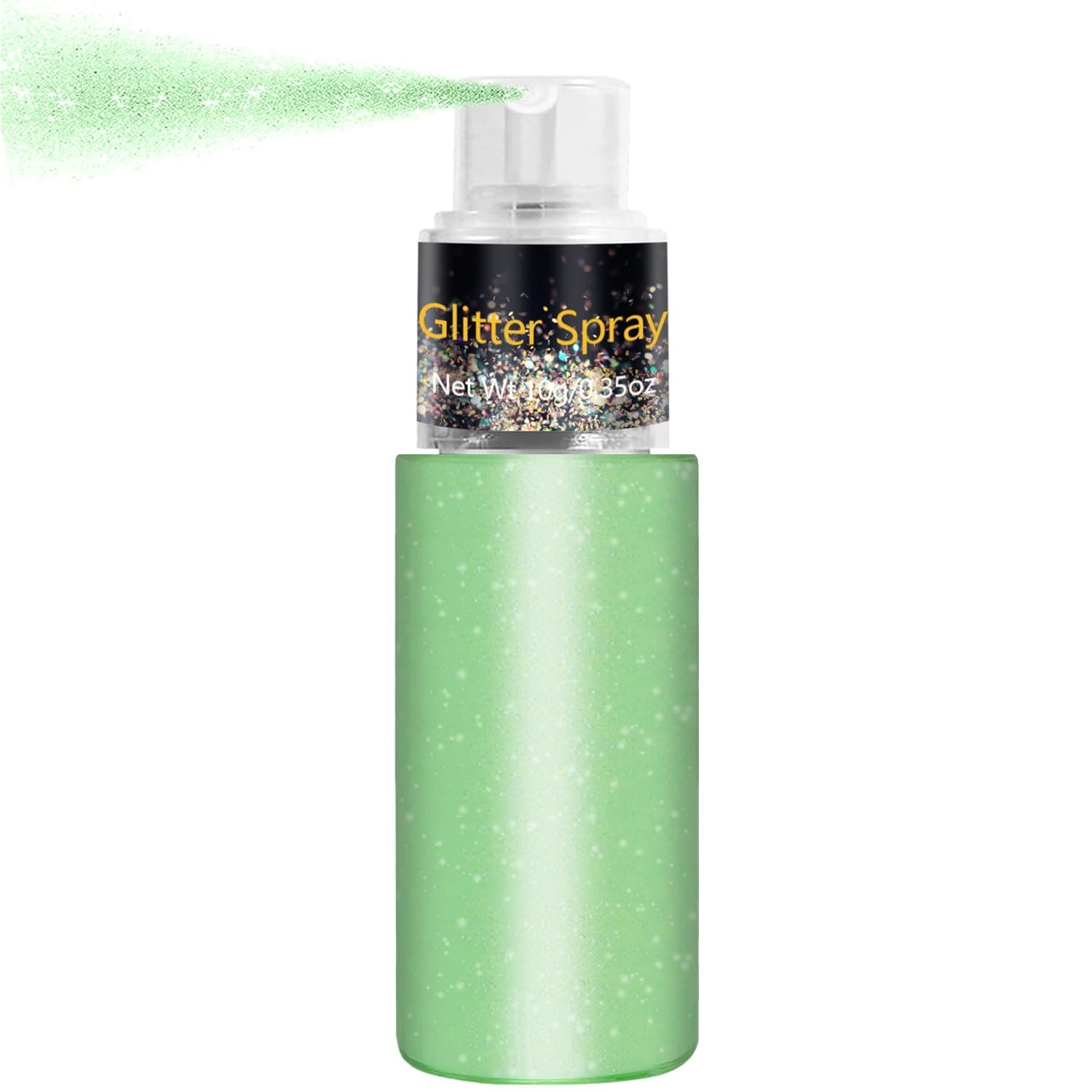 Hair and Body Glitter Spray, Holographic Glitter Highlighter Powder, Face Body Clothes Shiny Glitter, Loose Shimmer Hairspray Festival Rave Prom St. Patrick's Day Accessories