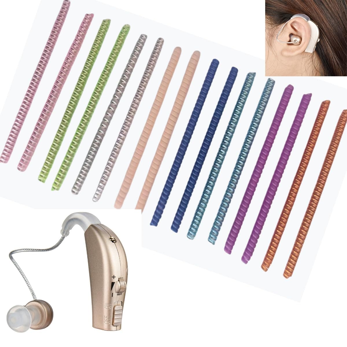 16 Pcs Cochlear Implant Cable Wrap Colorful Twist Protector Helps To Protect And Strengthen The Wire Hearing Aid Wires Help Enhance Service Life Of Also Make More Beautiful Overall